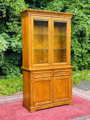 Biedermeier Kirschbaum Vitrine Biedermeier Schrank SELVA Barock Louis XV 