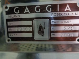Gaggia Handhebel Espressomaschine Bild 3