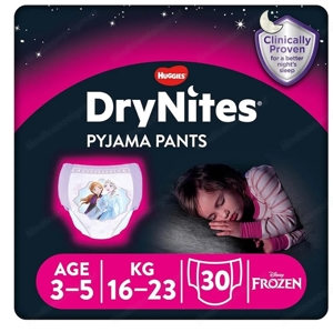 Pyjama Pants DryNites Girl Nachtwindeln für Mädchen 3-5 Jahre 3er Pack (3 x 10 Stück)