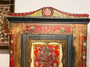 Barock Schrank Bauernschrank Bauernmöbel handbemalt Kasten Bild 7