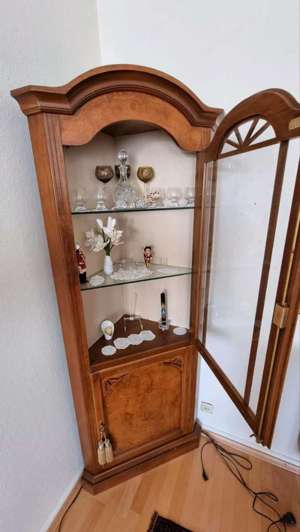Biedermeier Vitrine Stilmöbel Selva Eckvitrine Eckschrank  Bild 4