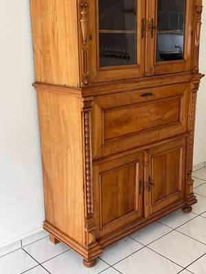 Biedermeier Sekretär Gründerzeit Kirschbaum Vitrine Bild 4
