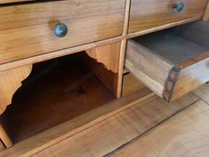 Biedermeier Sekretär Gründerzeit Kirschbaum Vitrine Bild 7