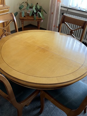 Biedermeier Möbel Esszimmer Kirschbaum Tisch Sessel Stühle Bild 2