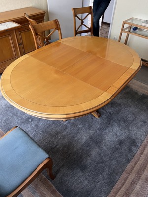 Biedermeier Möbel Esszimmer Kirschbaum Tisch Sessel Stühle Bild 8