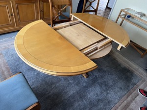 Biedermeier Möbel Esszimmer Kirschbaum Tisch Sessel Stühle Bild 7
