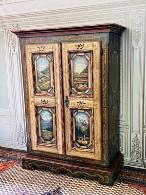 Barock Schrank Bauernschrank Landhaus Kleiderschrank Dielenschrank Kasten Bild 6