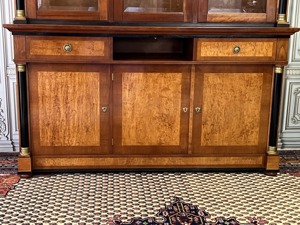 Biedermeier Vitrine Wohnzimmerschrank Selva Schrank Kirschbaum Louis XV Empire STILMÖBEL Bild 7
