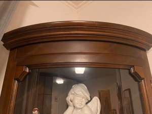 Biedermeier Vitrine Nussbaum Barock Eckvitrine Gründerzeit Eck Schrank Bild 6