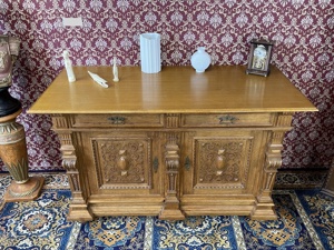 Gründerzeit Kommode Anrichte Sideboard Eiche massiv  Bild 5