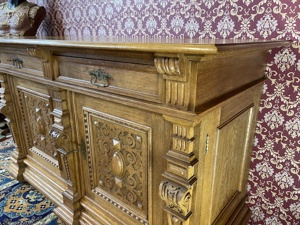 Gründerzeit Kommode Anrichte Sideboard Eiche massiv  Bild 2