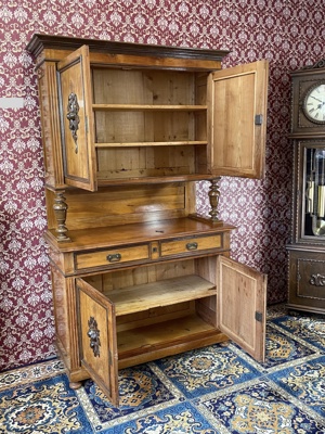 Jugendstil Buffet Anrichte Küchenbuffet Gründerzeit Bauernschrank Landhaus Nussbaum Bild 10
