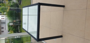 Rattan Tisch mit 2 Glasplatten 150x90 cm