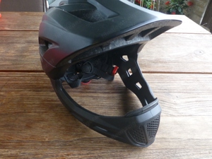 Fahrradhelm Racinghelm 2in1 Kingbike Kinnschutz Schwarz Matt Neu Bild 5