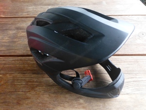 Fahrradhelm Racinghelm 2in1 Kingbike Kinnschutz Schwarz Matt Neu Bild 4