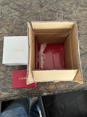 Cartier Damenuhr mit originalem Diamantenbesatz, 750er Gold, BiColor Armband, 1A Bild 8