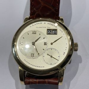 Lange & Söhne Lange 1 Originalband 750er Gold D=38,5mm Saphirglas,53 Rubine 98g Bild 5