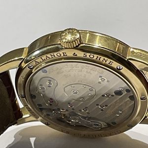Lange & Söhne Lange 1 Originalband 750er Gold D=38,5mm Saphirglas,53 Rubine 98g Bild 6