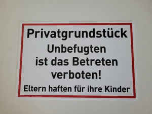 Schild Privatgrundstück