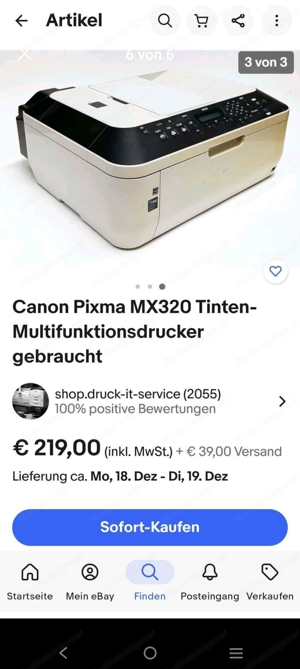 Canon PIXMA MX320 Multifunktionsgerät (4 in 1, Drucken, Kopieren, Scannen, Faxen) Bild 2