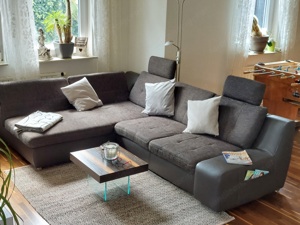 Ecksofa- Couch-Eckcouch braun 280x200cm