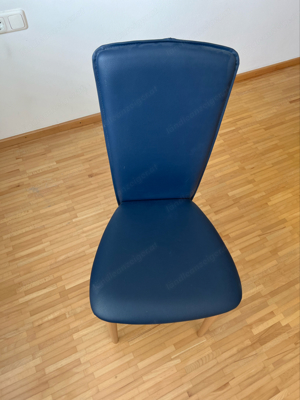 Lederstühle -blau - 2 Stück