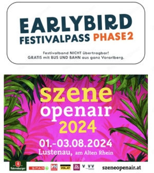 2 Szene Openair 2024 Festivalpässe inkl. Paradies Camping