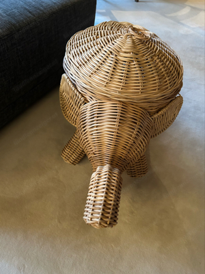 ELEFANT - Korbgeflecht  Rattan  Aufbewahrungsbox Bild 1