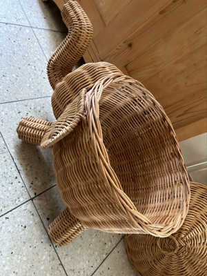 ELEFANT - Korbgeflecht  Rattan  Aufbewahrungsbox Bild 8