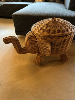 ELEFANT - Korbgeflecht  Rattan  Aufbewahrungsbox Bild 6