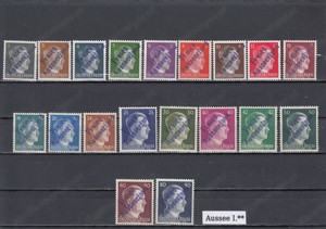 10 Briefmarken Sätze Osterreich Privatausgaben mit Aufdruck Postfrisch