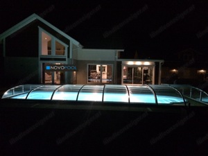 Pool Überdachung ELEGANCE 758cm mit UV Filter Elox PC klar Lieferung AT 200 Euro VERKAUFSHIT