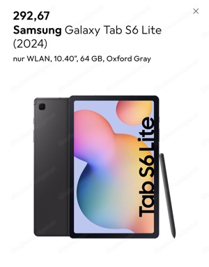 Galaxy Tab S6 Lite 2024 Originalverpackt und unbenutzt zu verkaufen!