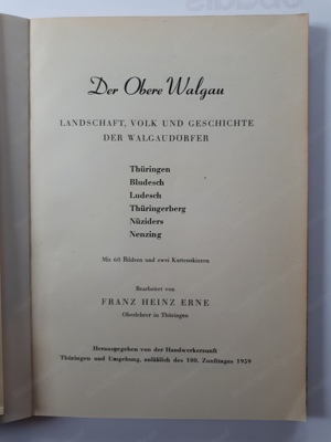  Der Obere Walgau ,  Landschaft - Volk - Geschichte. Bild 2