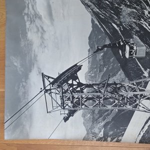 1959 Original Foto Plakat Lünersee Seilbahn gegen Talstation Gondel Lünerseebahn Vandans Bludenz  Bild 4