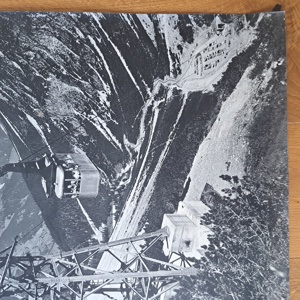 1959 Original Foto Plakat Lünersee Seilbahn gegen Talstation Gondel Lünerseebahn Vandans Bludenz  Bild 3