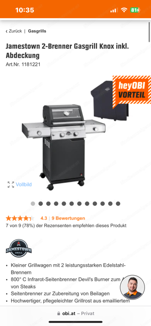 Gasgrill (unbenutzt)