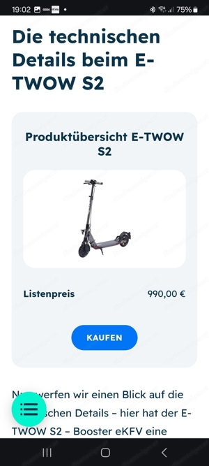 E Twow Scooter S 2 und ein Fire HD 8 Plus Tablet inkl. Hülle