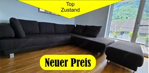 310 x 245cm Premium Schlaf Couch Ewald Schillig inkl. Hocker