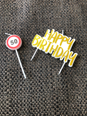 Geburtstagskerzen für den 50. Geburtstag