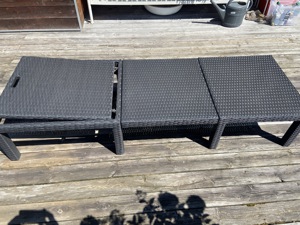 Sonnenliege Rattan in Anthrazit  Bild 2