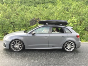 Premium Glasfaser Dachbox + Thule Dachräger für Audi A3 (Bj. >2011) Bild 5