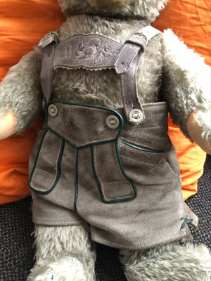 Für Kenner: alter Steiff-Teddybär mit Lederhose Bild 3