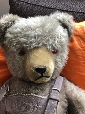 Für Kenner: alter Steiff-Teddybär mit Lederhose Bild 2