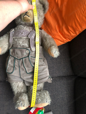 Für Kenner: alter Steiff-Teddybär mit Lederhose Bild 4