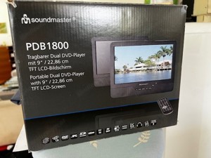 Soundmaster Tragbarer Dual DVD-Player, z.B. fürs Auto