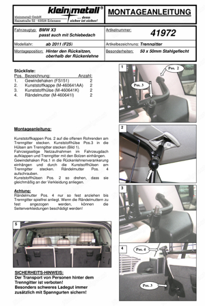 Masterline Hundegitter f.BMW X3