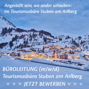 Büroleitung Tourismusbüro Stuben am Arlberg (m w d)