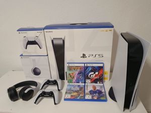 PlayStation 5 ;825gb + 2 Controller + Spiele 