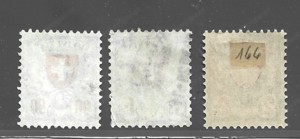 1927-40 Schweiz O-stempel Wappenmuster SBK 163-167 Bild 2